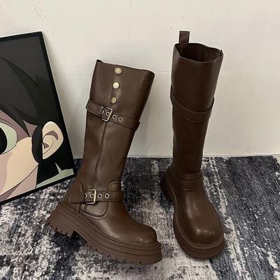 Long Tube Boots for Women 2026 New Fashionable Knight Boots Retro Thick Sole Versatile Fashion Boots