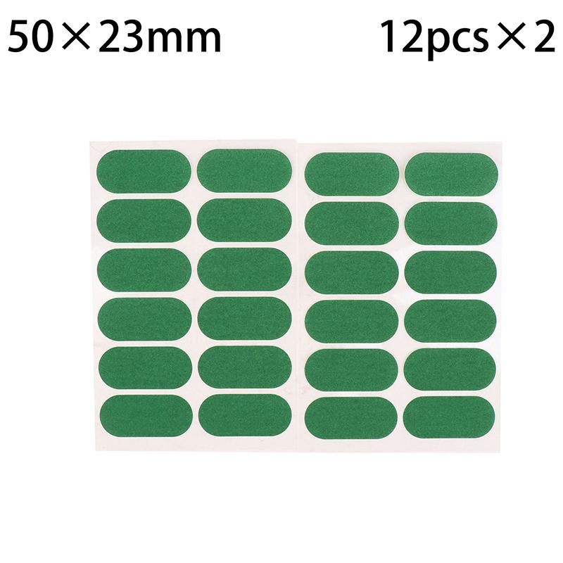 

2Sheets Green Round Self Adhesive Pool Table Cloth Patch Repair Sticker Snooker Mending Patch Billiard Table Stickers Kit 50×23mm12pcs×2
