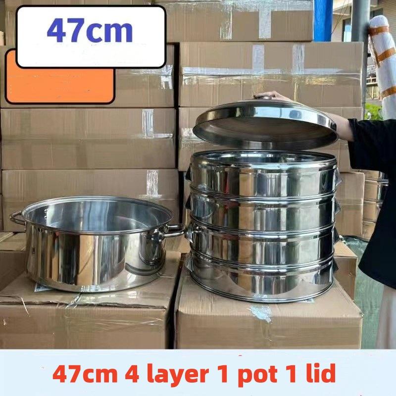 Thick Stainless Steel steamer Extra Large big Food bun buns steamer with pot Bread drawer fish rice dumpling cooker tray steamed