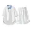 Polo Shirt Short-sleeved Suit Men's Breathable Shorts Suit Loose 2-piece Suit