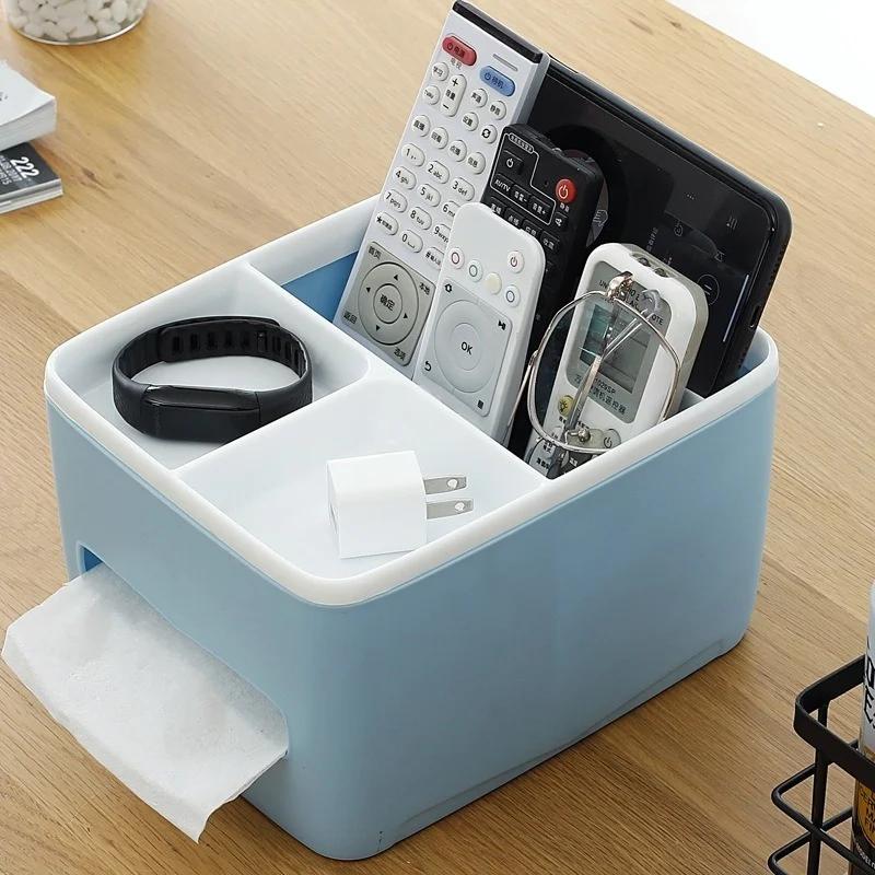 Multifunctional Tissue Box, Remote Control Storage Box, Creative Living Room Dining Room, Household Pumping Box