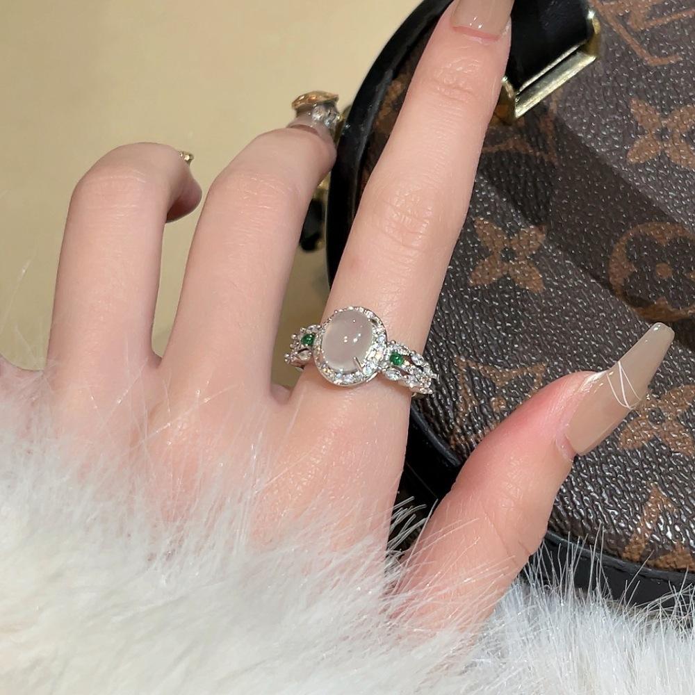 Over 120 Styles Korean style zircon diamond ring women's 925 sterling silver spring and summer niche light luxury high-end index finger ring open ring