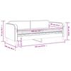 Daybed with Mattress Dark Grey 90 X 200 Cm Fabric