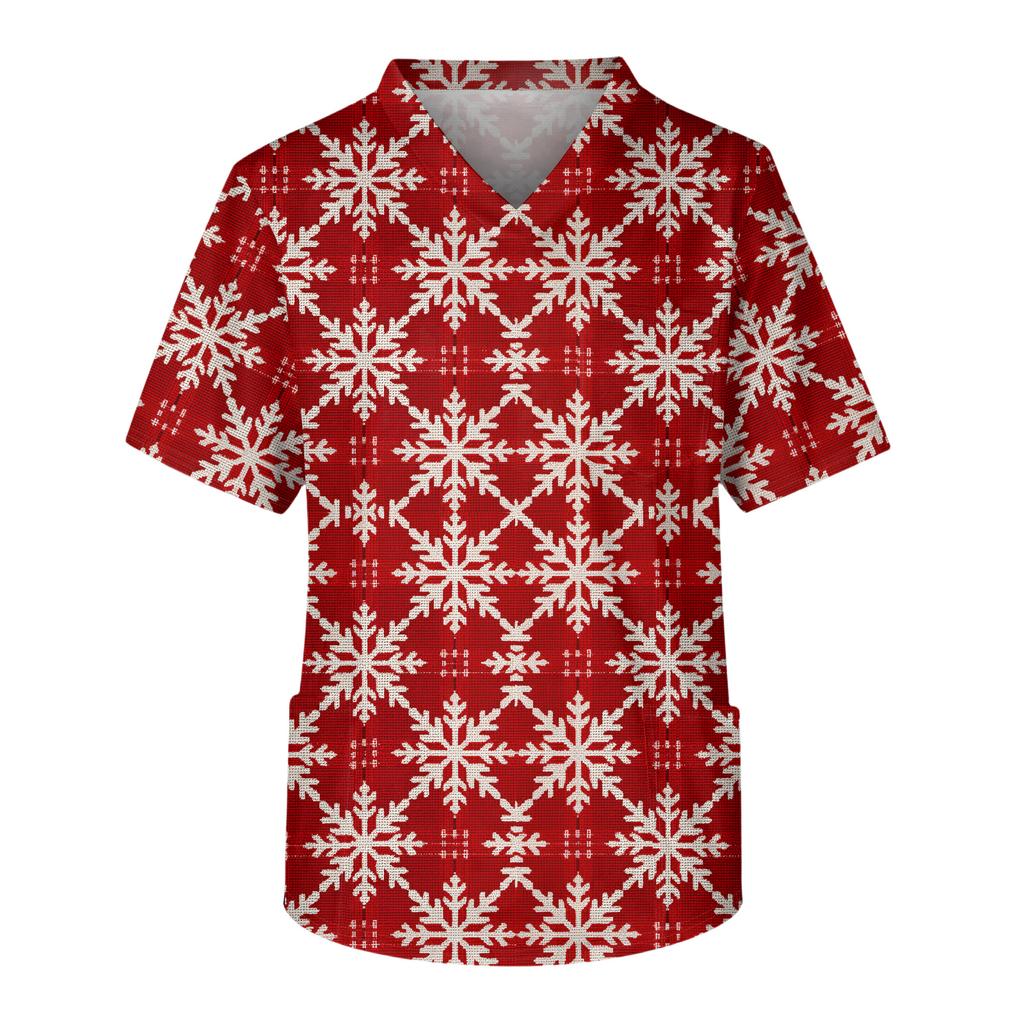 Herren Casual Kurzarm V-Ausschnitt Bedrucktes Fronttaschen-Top