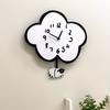1pc, Cartoon Silent Wall Clock, Cloud Sheep Clock, Creative and Swinging Lamb Wall Clock, Suitable for Living Room and Bedroom Swinging Wall Clock,
