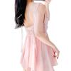 1011 new pure desire wind ice silk nightdress women with chest pad lace V-neck home casual breathable loungewear