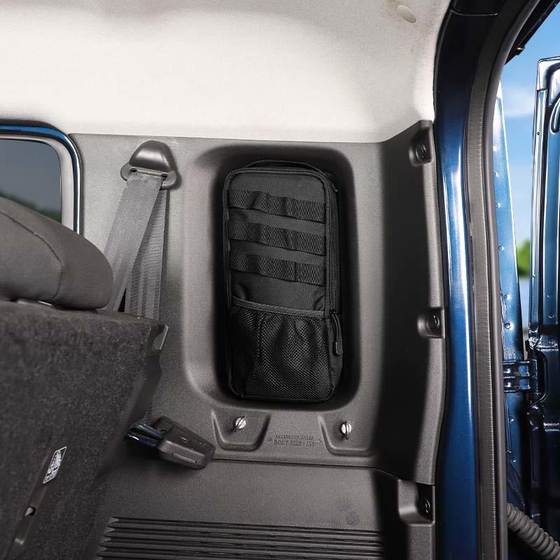 Geantă de depozitare organizatoare lateral pentru lunetă spate, potrivită pentru Suzuki Jimny 2019 în sus, versiunea cu 4 uși, depozitare, ordonare, accesorii auto