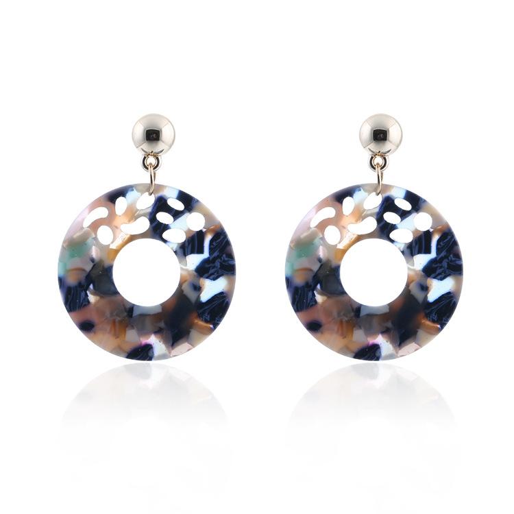 

JMXD-янтарные геометрические серьги ацетатные серьги женские преувеличенные украшения серьги-гвоздики популярные украшения полые