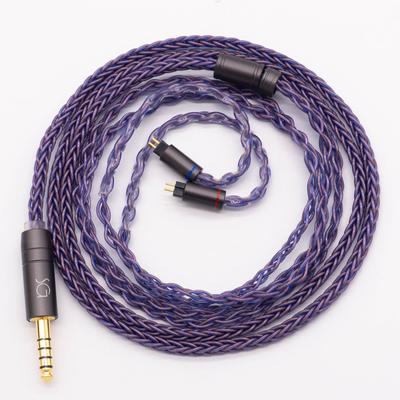 SoundsGood BlueFlame 8-Kern Handgefertigt Recable High Purity Oxygen Free Copper PCUHD Ohrhörer Upgrade-Kabel Ausgewogene Verbindung Ersatzkabel