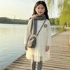Girls' Knitted Dress Spring and Autumn Sweet Mesh Skirt