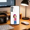 Cute cartoon Unlucky Meg Phone Case For Samsung S25,S24,S21,S22,S23,S30,Ultra,S20,Plus,Fe,Soft Silicone Black Cover