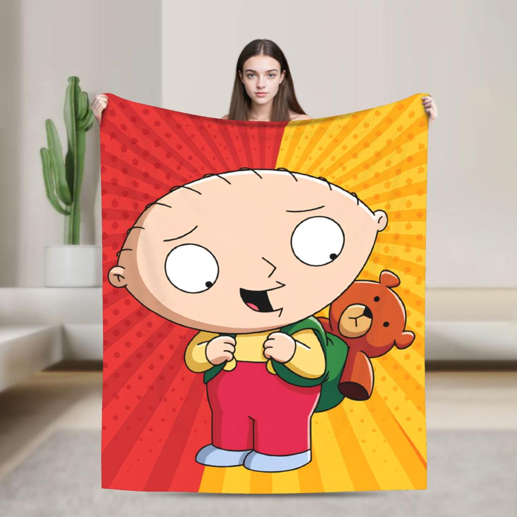 Rodiny Kreslený Peter Griffin Pánové Deku Super Měkká Zábavná Plyšová Přikrývka Na Cestování Kancelář Flanelová Přehoz Na Postel Pokrývka Postele