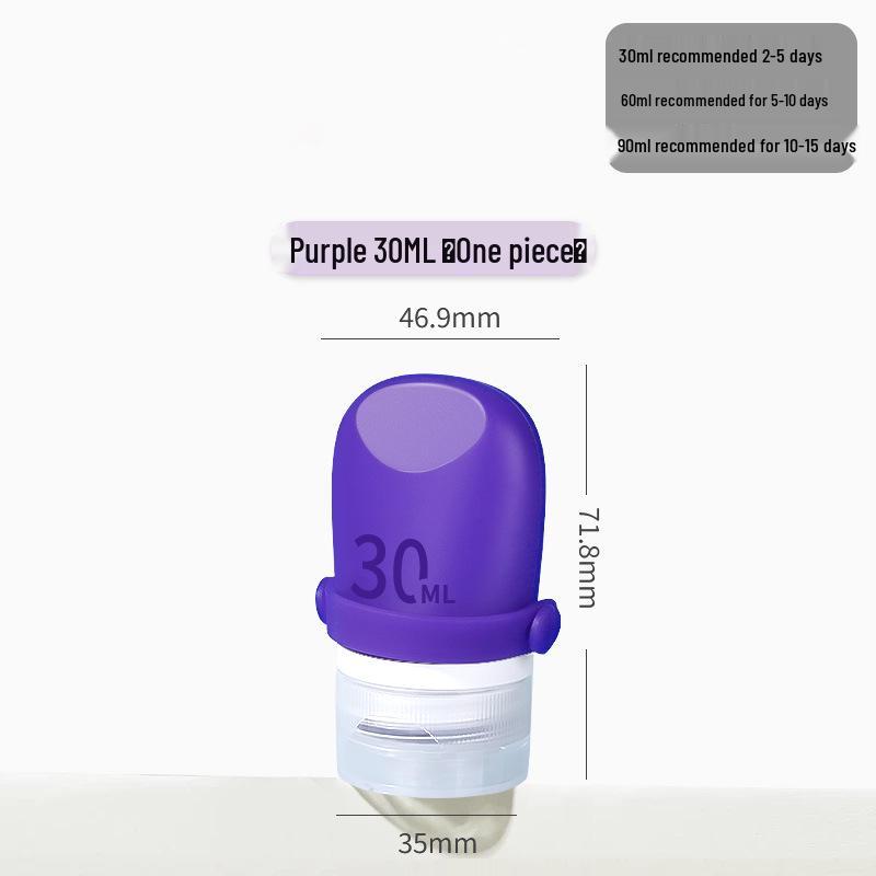 Portable Refillable Silicone Travel Bottles Set for Shampoo, Shower Gel, Lotion, Makeup Remover, and Skincare.