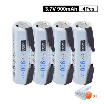 3.7V 14500 900mAh Li-ion Rechargeable 14500 Batteries Point Head AA Lithium Battery Cell for Led Flashlight Headlamps Torch Mouse