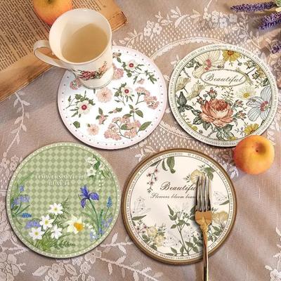 Kulaté gumové podtácky Protiskluzová absorpční podložka Tepelně odolná podložka pod nápojový pohár Ochrana stolu Kuchyňské předměty Doplňky Nápojové sklo