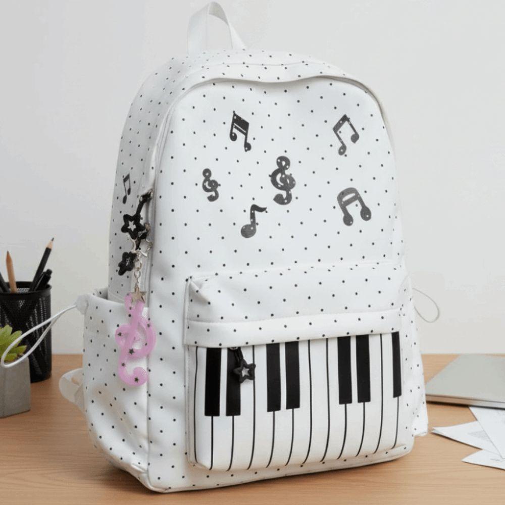 Leichtes Design Klavier Rucksack Nylon Niedliche Schultasche Tastatur Buchtasche Outdoor Reisen