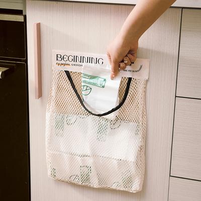 Sacco per spazzatura in rete con supporto Sacco per spazzatura da appendere di grande capacità Sacco per spazzatura portatile da cucina montato a parete