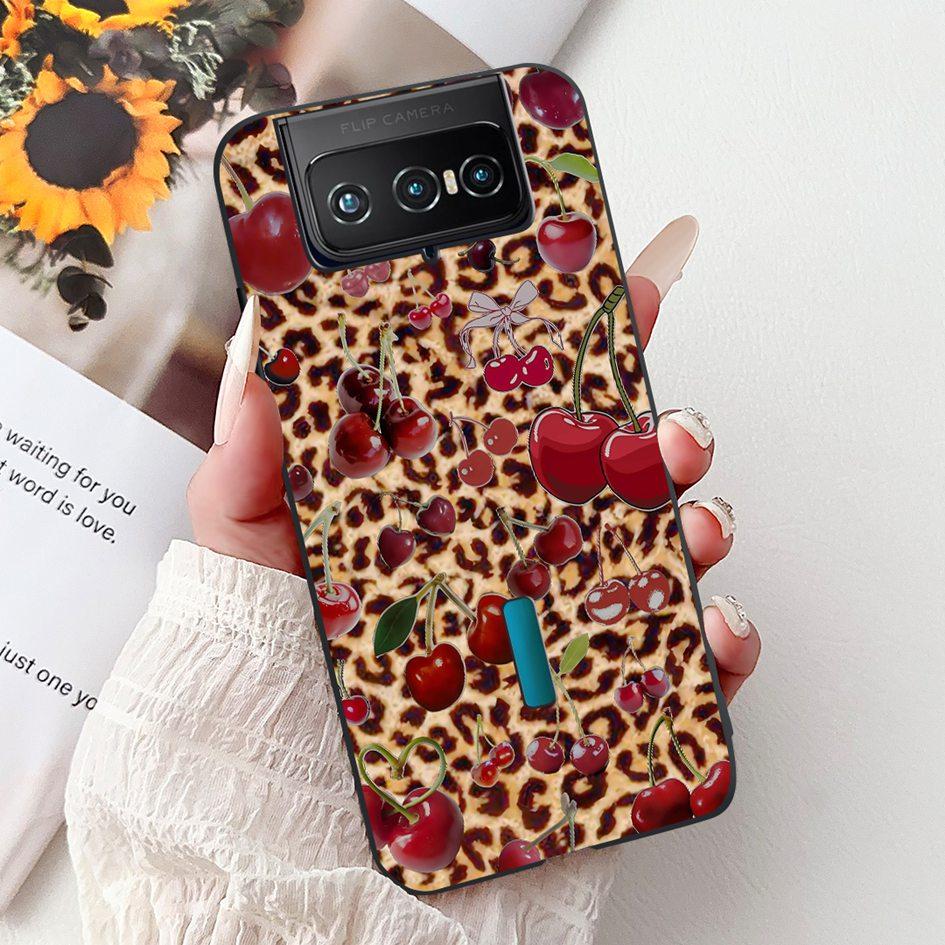 For Asus Zenfone 7 ZS670KS Case I002D Popular Flower Soft Black Silicone Phone Cover For Zenfone 7 Pro ZS671KS Funda I002DD Capa