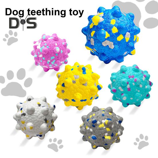 Indestructible Dog Chew Toy Tough Dog Teething Ball for Aggressive Chewers Interactive Popcorn Bouncy Balls for Large Medium Small Dogs