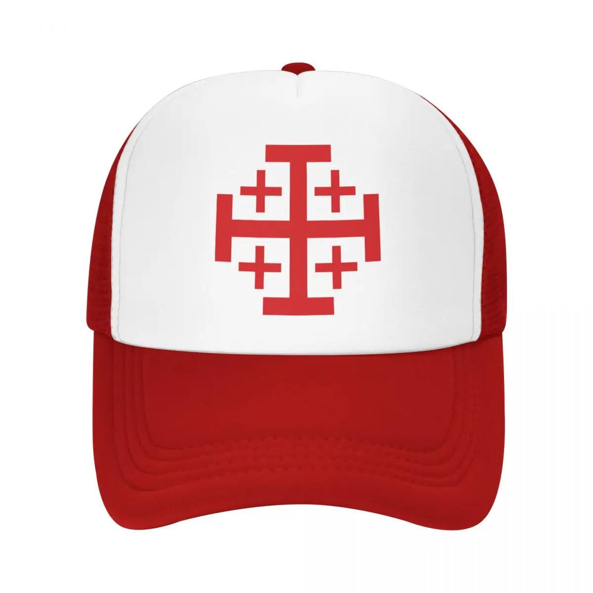 Personalized Jerusalem Kingdom Cross Baseball Cap Sun Protection Adjustable Knights Templar Crusades Trucker Hat Spring Dad Hat One Size