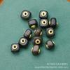 Ebony Wood Barrel Beads 9x8mm with 1.5mm Hole - DIY Hairpin Accessories, Tibetan Retro Style A108