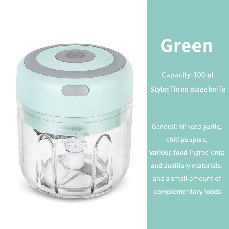 Multifunctional Electric Garlic Chopper 100/250Ml Portable Vegetable Grinder Onion Mixer Mashing Machine For Kitchen