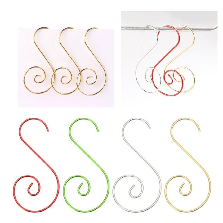 100pcs Christmas Tree Decoration Hooks S Shaped Hangers for Hanging Ornaments Metal Holiday Ornament Hanging Solution