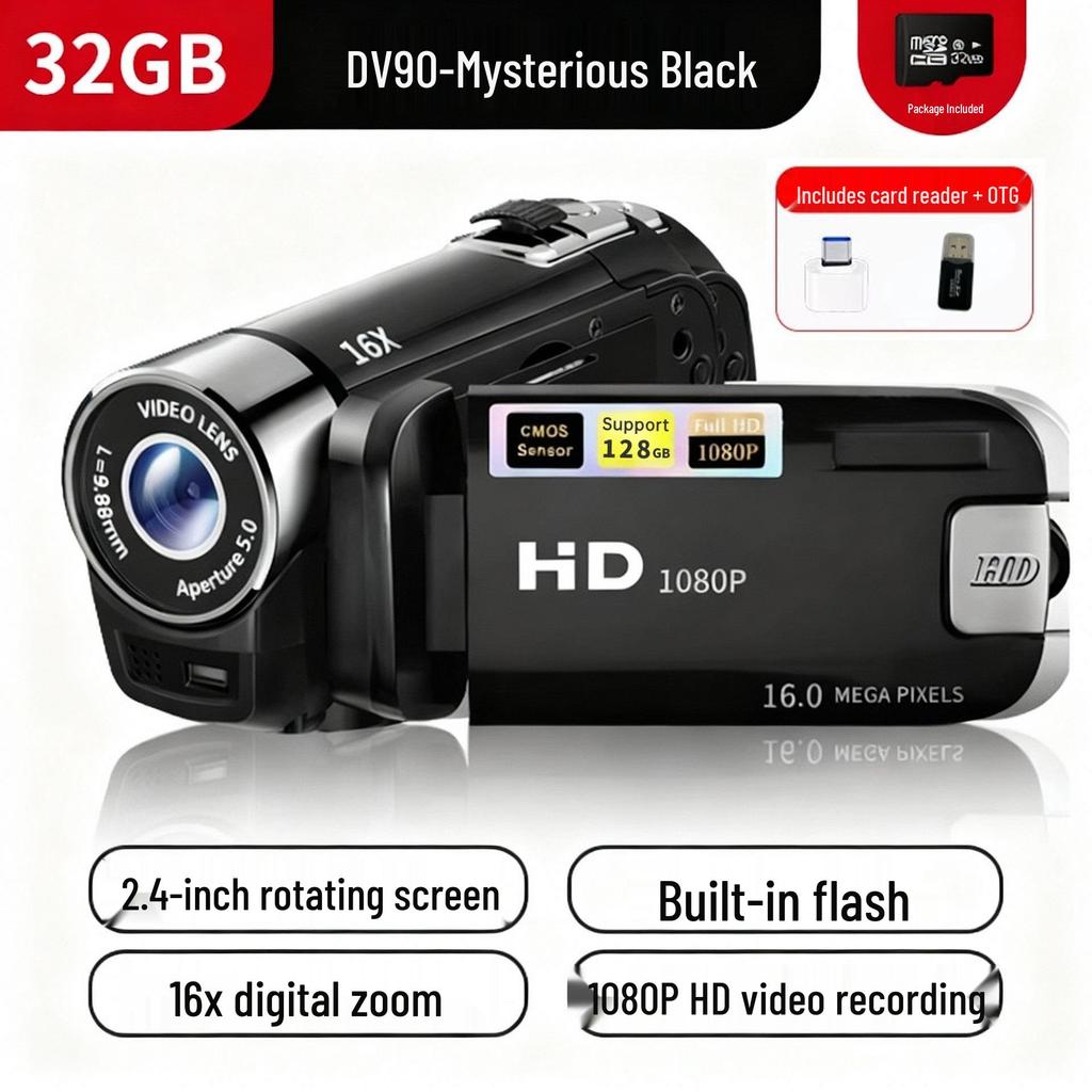 DV90 Digital Camera - 16MP HD Photo & Video Camcorder, Ideal Gift for Adults