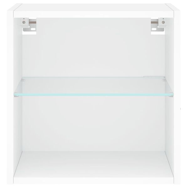 Wandnähtischer, Wand-TV-Schrank für das Wohnzimmer, 2-stöckiger Stauraum, multifunktionaler Wandschrank, 40x30x30 cm