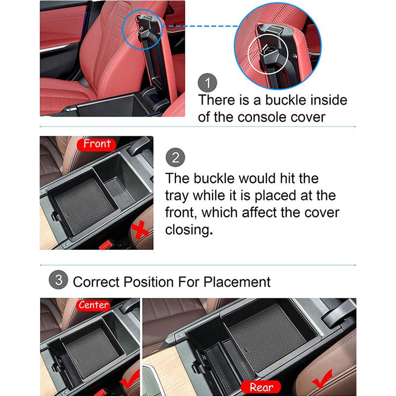 Car Central Armrest Storage Box for BMW 3 Series G20 G21 2019 2020 2021 Cargo Organizer Tray Auto Accessories