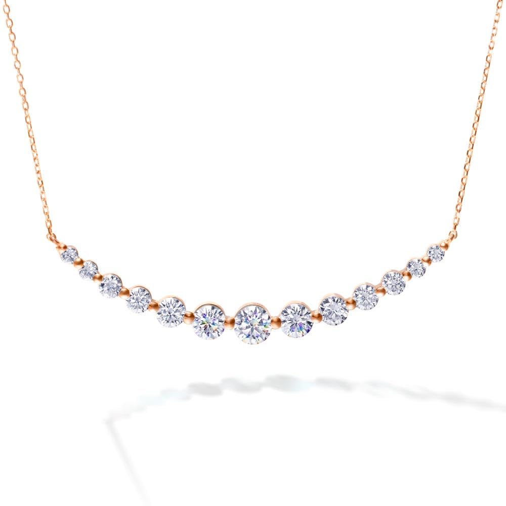 

from New Line Necklace for Women Smile 10K K10 Pink Gold Brand Present Women [Gift York]