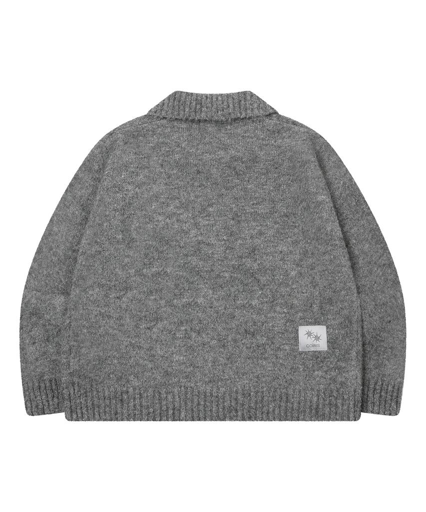 Koiliseu Dyna Collared Neck Knit Zip-Up (3 Colors)
