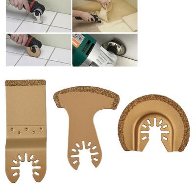 Utensile Multifunzione Oscillante Utensile Multifunzione Tagliapiastrelle 3 Pezzi Set Lama per Sega in Carburo