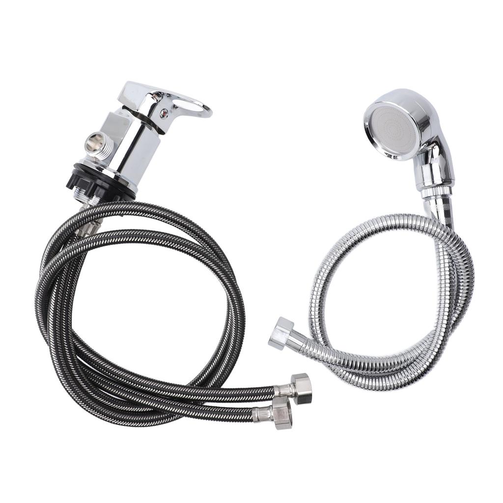 80cm Salon Shampoo Becken Wasserhahn 70cm Schlauch L Größe Galvanisiert Sprühkopf Salon Waschbecken Wasserhahn Ersatzteile