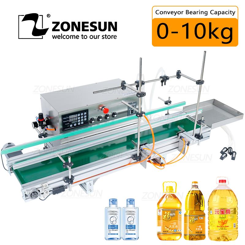 ZONESUN ZS-DTDP5-4 Automatic Heavy Loading Liquid Beverage Juice Edible Oil Filling Machine Water Milk Four Nozzles Filler