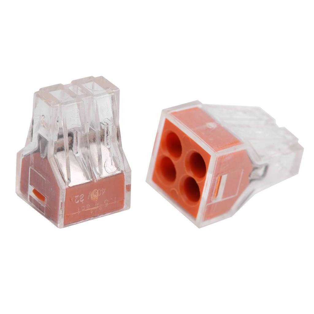 100 stk PCT Quick Connect Terminal Hard Fleksibel Wire Universal Construction Connection4 hull