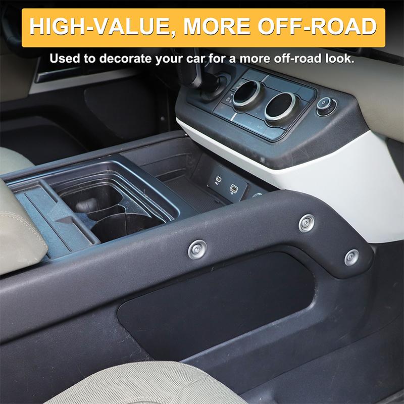 For Land Rover Defender 90 110 -2024 Carbon Steel + Aluminum Alloy Car Central Storage Safe with Lock Auto Accessories