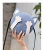 Korean Style Knitting Kit: DIY Crossbody Bag - Cute Student Fashion with Kitten Design