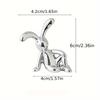2Pcs Creative Long Eared Rabbit Electroplating Adhesive Doll, Sitting Rabbit Shaped Toy, Children'S Gift Decoration Ornament