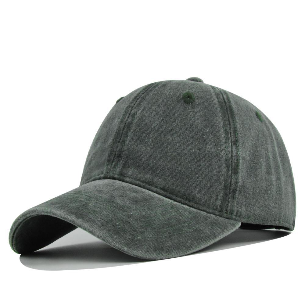 Washable Denim Baseball Cap New Summer Solid Color Cotton Cap Women Ponytail Hats Men Baseball Cap Outdoor Visor Casual Cap