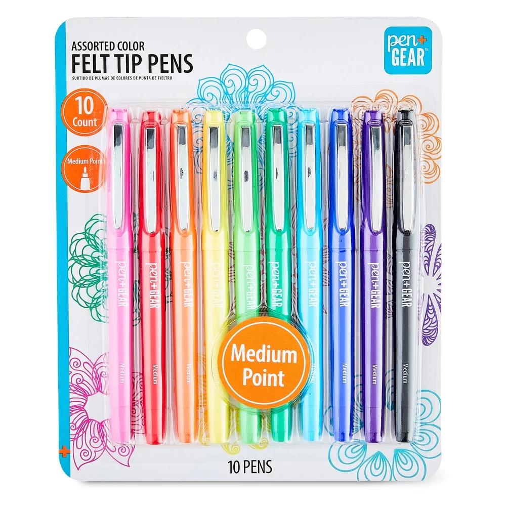 

Ассорти Маркеры-фломастеры со средним наконечником 10 штук Быстросохнущие Не смазываются Не пропитывают бумагу Идеально для оценок Приглашений Художественных проектов United States