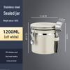 Stainless Steel Airtight Coffee Bean Storage Jar with Breathing Valve & Spoon