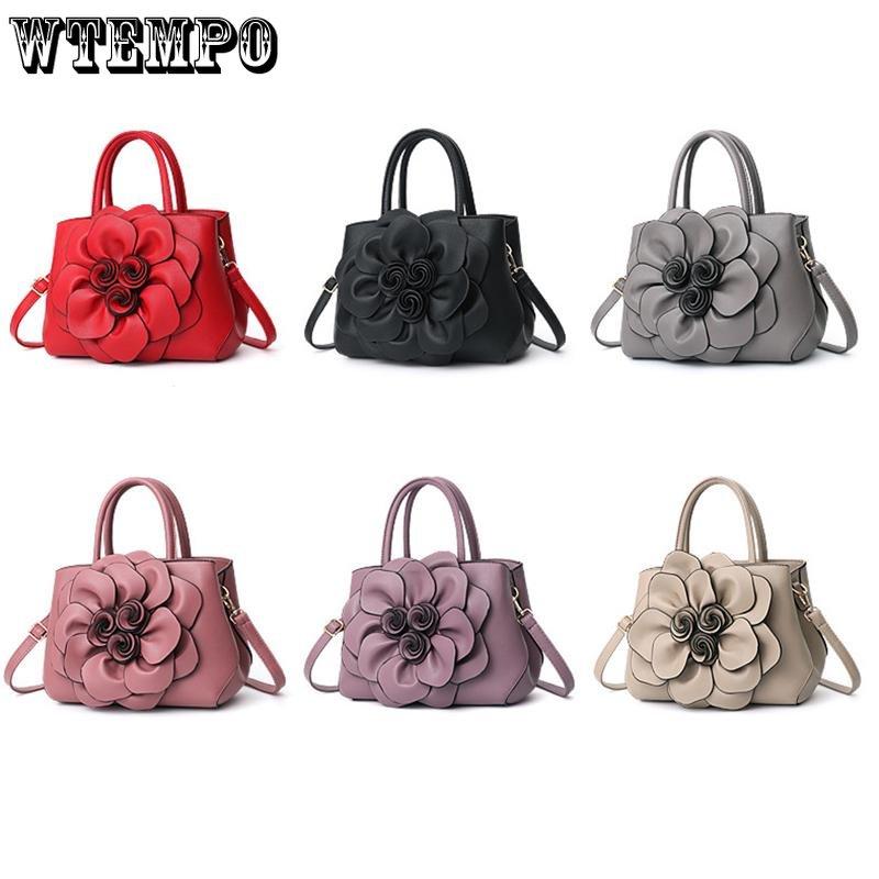 WTEMPO Women Fashion Flower Decoration Stylish Handbag Shoulder Bag Crossbody Bags