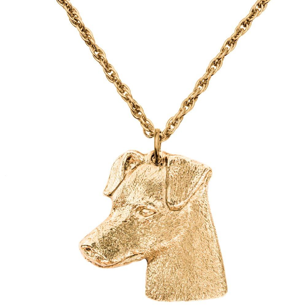 Manchester Terrier (Head) - British-made Art Dog Pendant Necklace Collection