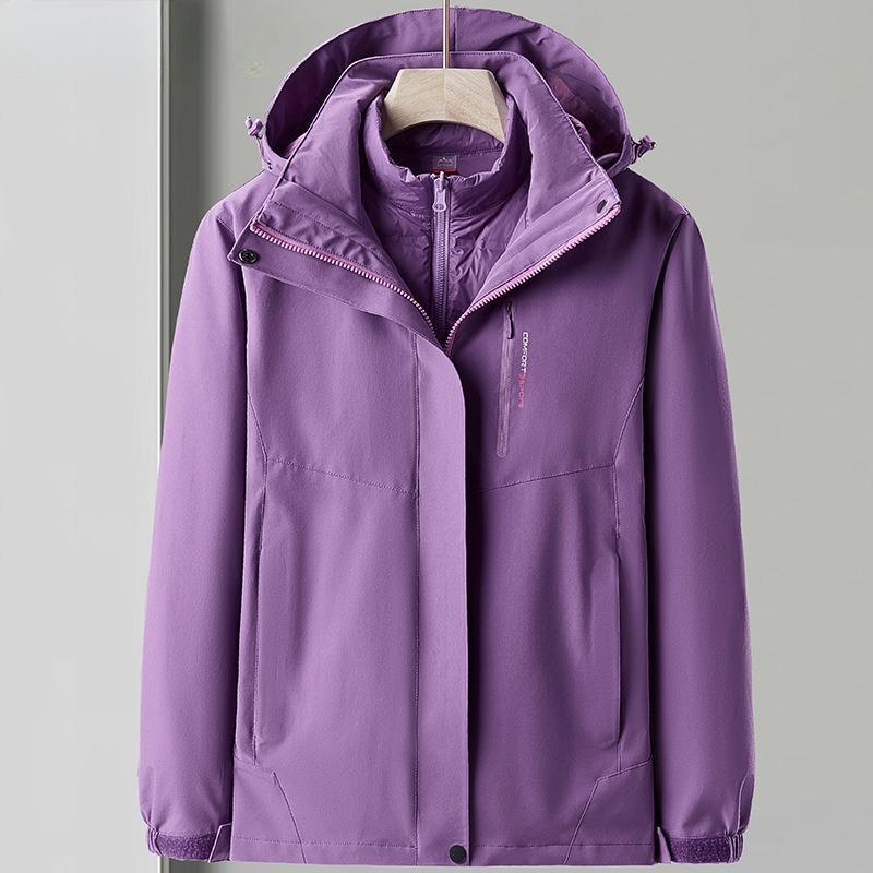 Winter Jacket Windproof Waterproof Autumn and Winter Three-in-one Feather Rong Liner Two-piece Jacket