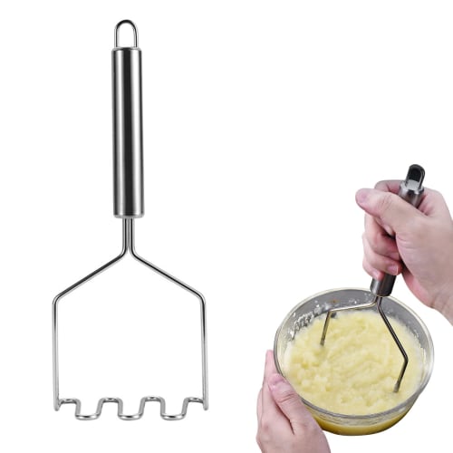 

Doyime Potato Masher, Stainless Steel Mini Potato Masher, Hanging Potato Squeezer, for Mashing Potatoes, Sweet Potatoes, Fruits, Cooking Utensils, Bab