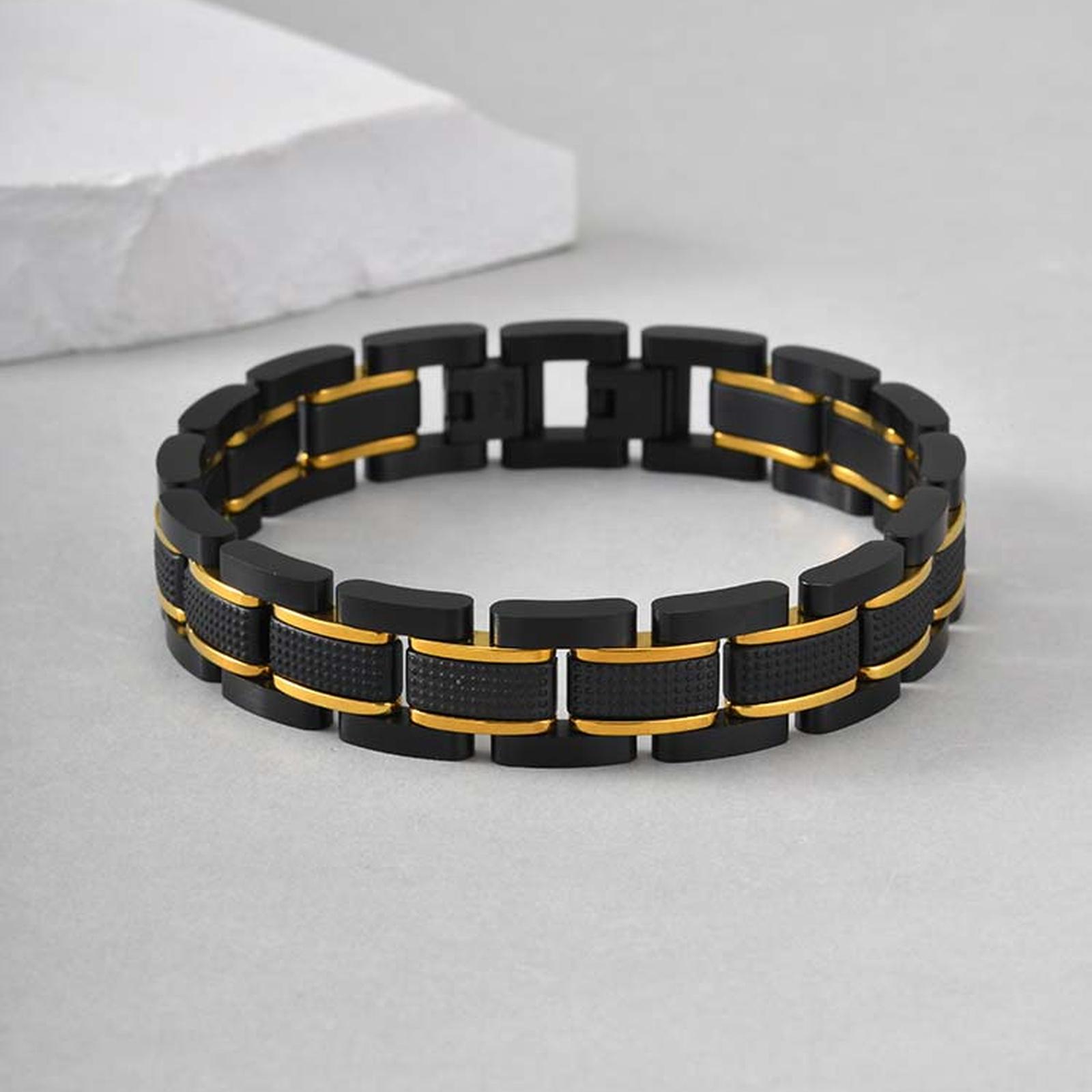 

Vnox 14.5mm Wide Men s Stainless Steel Bracelet , Dual Clasp Watch Band Wristband Adjustable Jewelry Gift for Him Husband Father 21.2-22.5