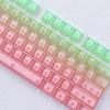 115 Key Full Set Clear PC Keycaps With Coating Dye-sublimation Keycap Enhances Durability And Light Diffusions