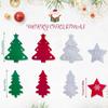 4/8pcs Christmas Knife Fork Holder Felt Xmas Tree Star Shape Pocket Cutlery Bag New Year Party Dinner Table Decoration Organizer