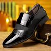 2024 Men's Formal Leather Shoes Black Pointed Toe Men Loafers Party Office Business Casual Shoes for Men Oxford Shoes Dress Shoe